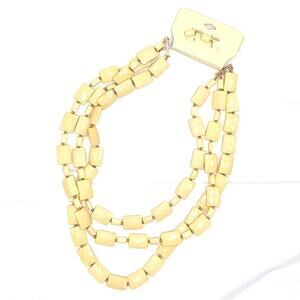 Sophia & Kate Acrylic Layered Necklace and Earrings Set, Cream